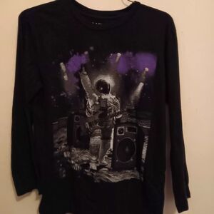 🩷Space Explorer Astronaut Long Sleeve Tee - Black and Purple